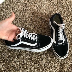 Black and white vans